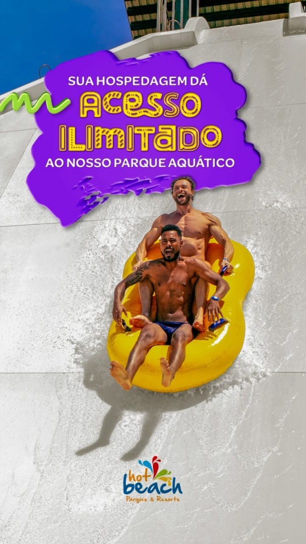 Hot Beach Olímpia é resort pé na areia com aventura para família